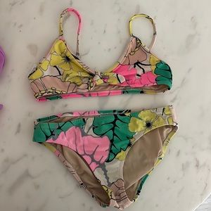 CrewCuts size 10 multicolor floral bikini set